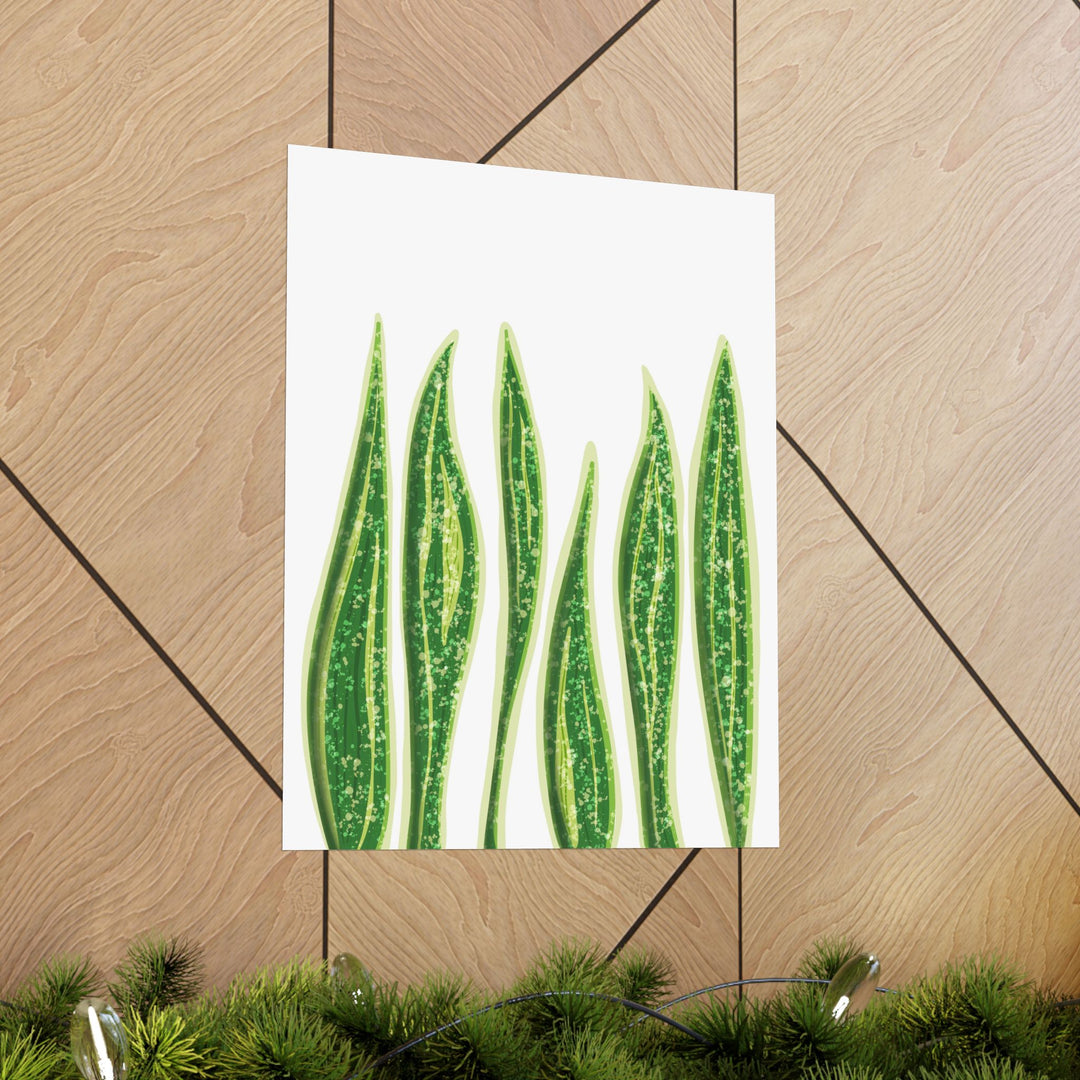 Snake Plant Print The Potted Pixel Large Botanical Poster Matte Finish Unframed Wall Art