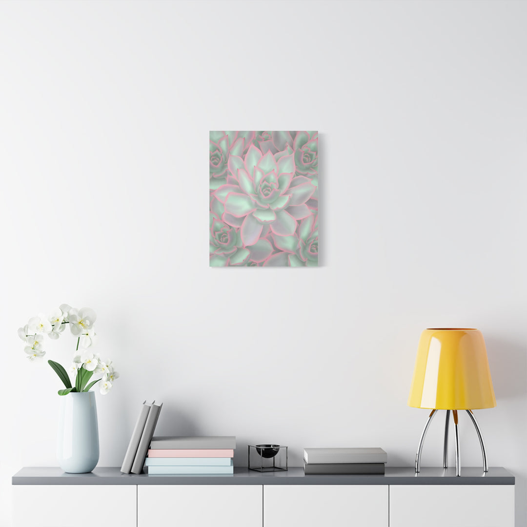 Echeveria Violet Queen Canvas Wall Art Succulent Print Matte Botanical Decor For Indoor Spaces