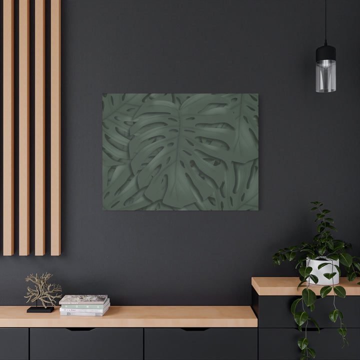 Monstera Canvas Art Tropical Leaf Wall Decor Durable Matte Finish Cotton Canvas Print 24x36