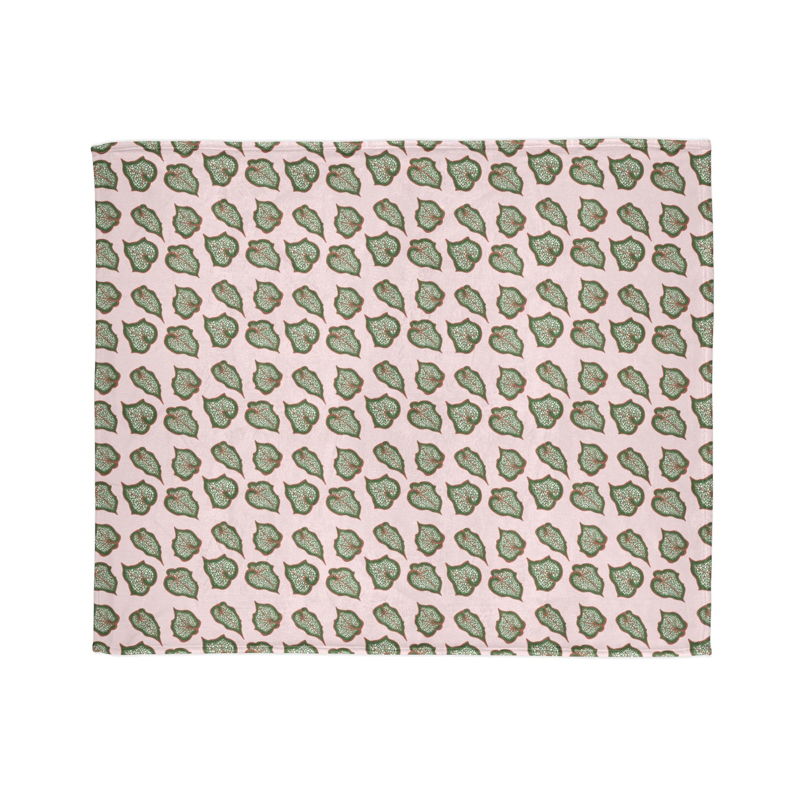 Begonia Pattern Cozy Fleece Throw Blanket by Printify