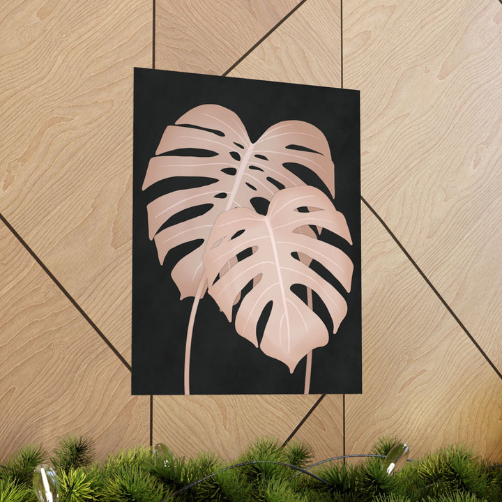 Pink Monstera Botanical Print – Unframed Wall Art