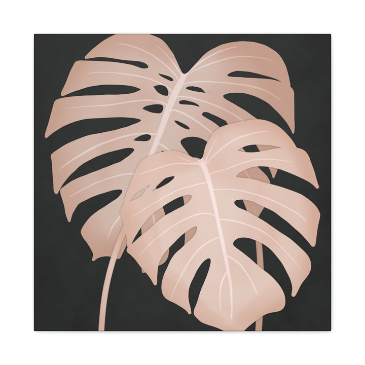 Pink Monstera Canvas Print – Botanical Wall Art