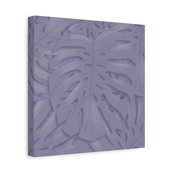 Violet Monstera Canvas Print Stretched Matte Wall Art for Bedroom and Living Room Decor