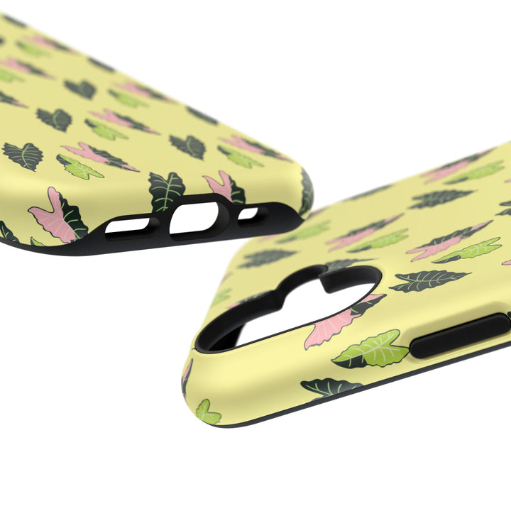 Alocasia Pattern Phone Case – Dual Layer Protective Cover
