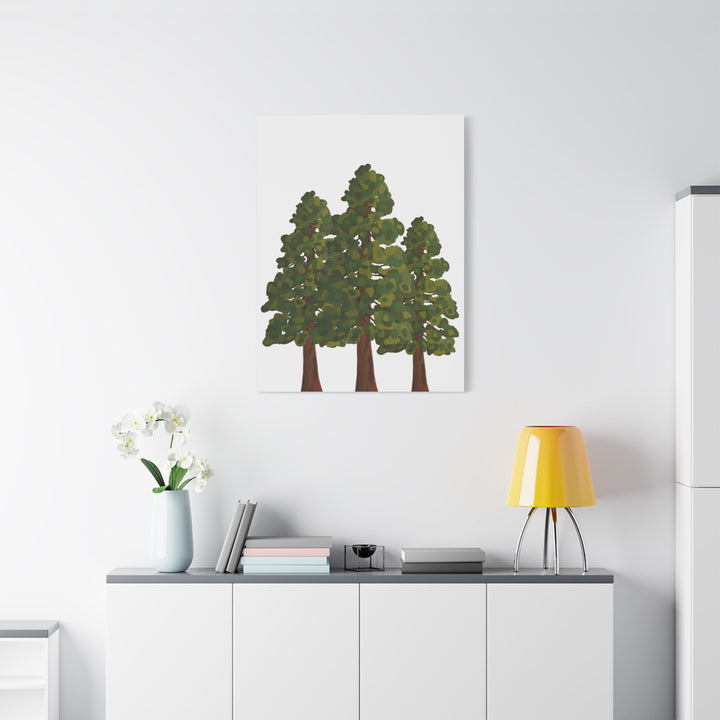 Coastal Redwoods Matte Canvas Print On 1.25 Inch Stretched Canvas For Serene Forest Wall Art In Living Rooms