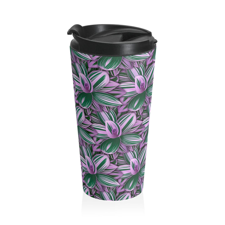 Tradescantia Nanouk Tumbler 20 Oz Insulated Travel Mug With Variegated Foliage Print Stainless Steel Vacuum Insulated