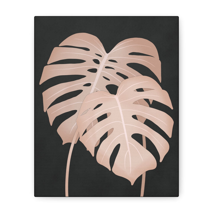 Pink Monstera Canvas Print – Botanical Wall Art