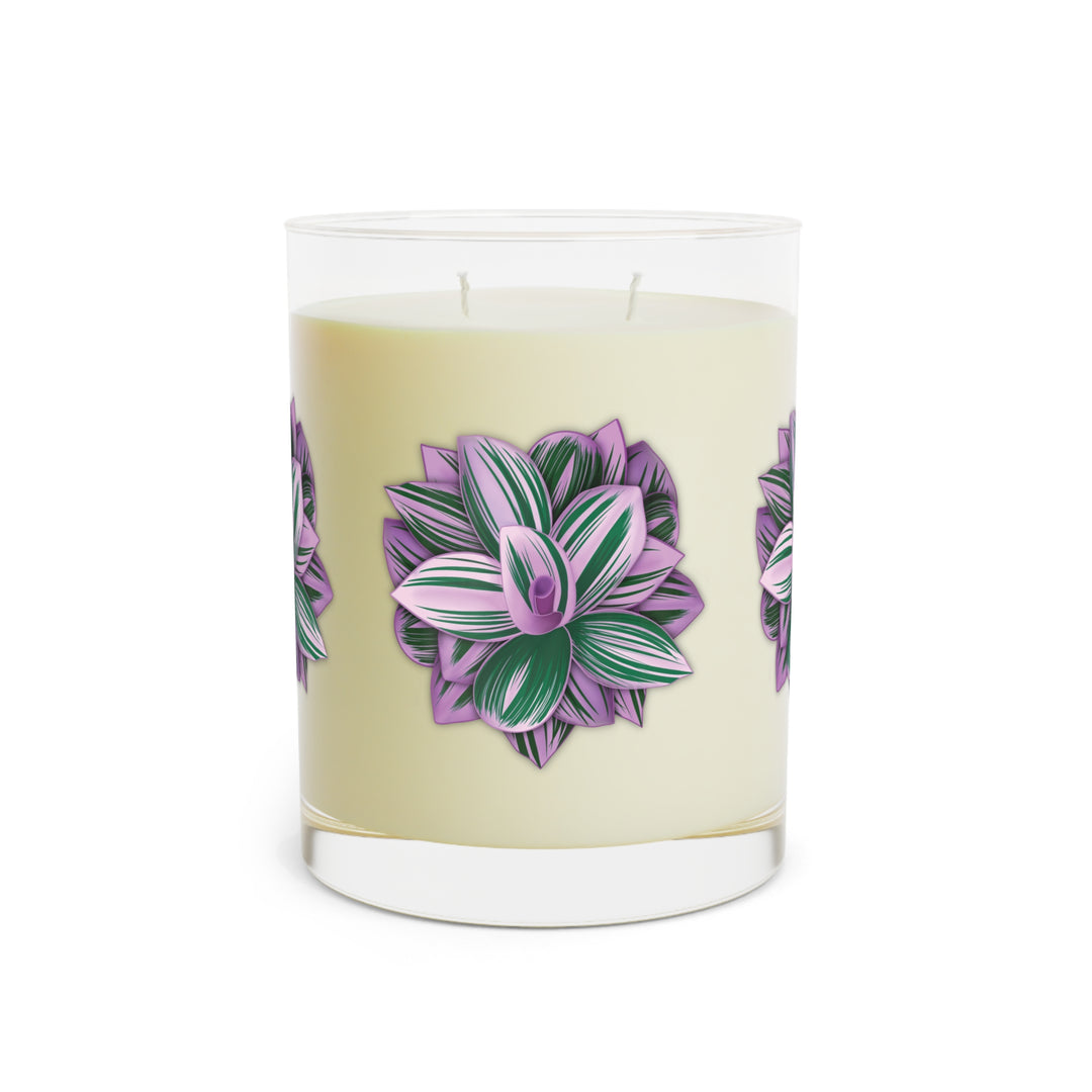 Tradescantia Nanouk 11oz Scented Soy Candle With White Tea Fig, Minted Lavender Sage, Ocean Mist Moss