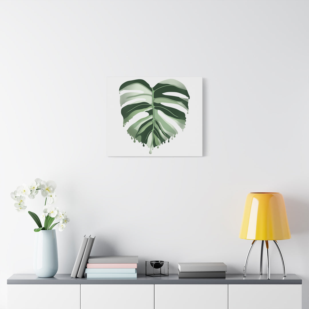 Melting Monstera Albo Canvas Large Indoor Wall Art Print Matte Finish Tropical Home Decor