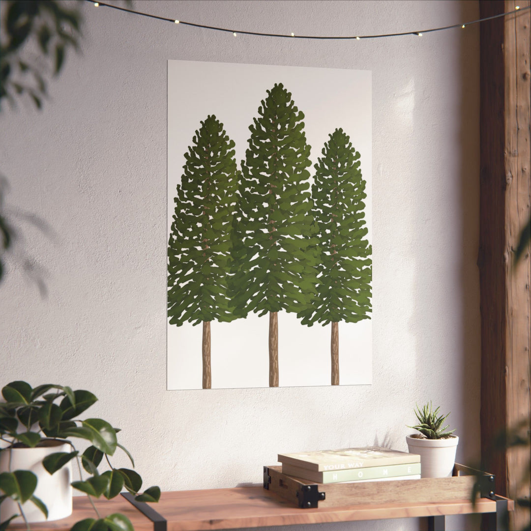 Ponderosa Pine Botanical Print – Unframed Wall Art by Printify