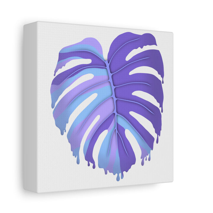 Purple Monstera Canvas Print The Potted Pixel Modern Wall Art For Living Room Decor