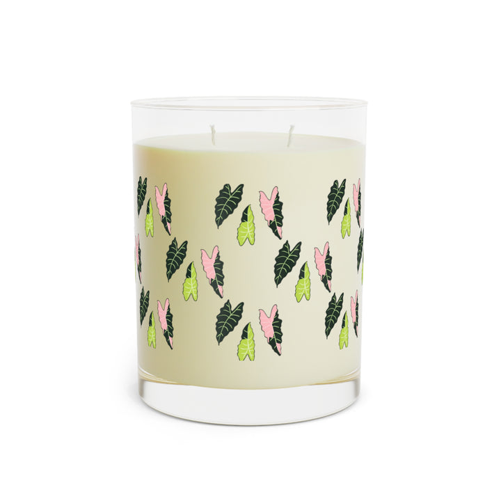 Alocasia Pattern 11oz Scented Candle White Tea Fig, Minted Lavender Sage, Ocean Mist Moss