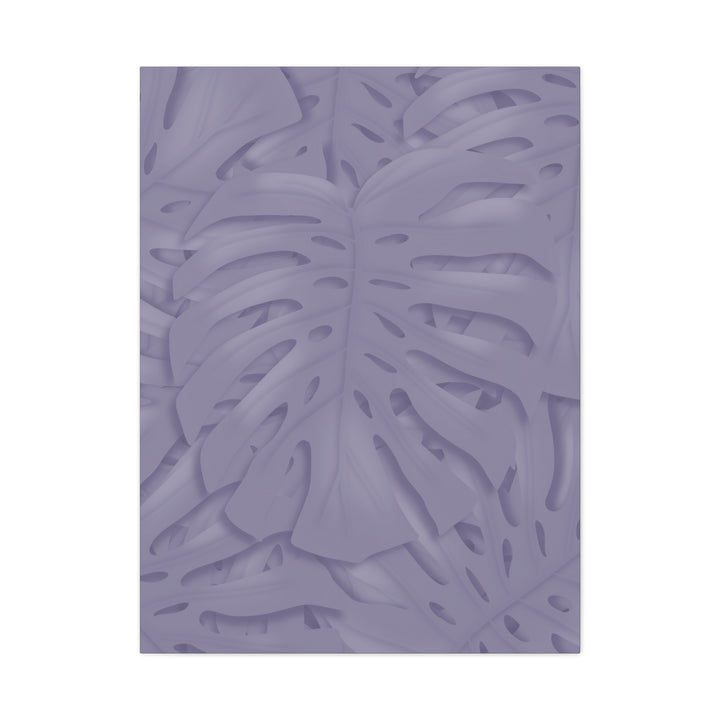 Violet Monstera Canvas Print Stretched Matte Wall Art for Bedroom and Living Room Decor