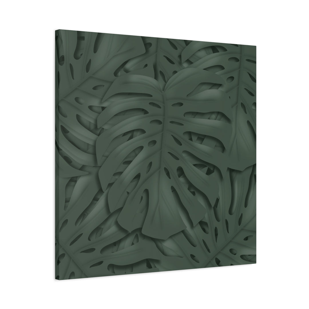 Monstera Canvas Art Tropical Leaf Wall Decor Durable Matte Finish Cotton Canvas Print 24x36