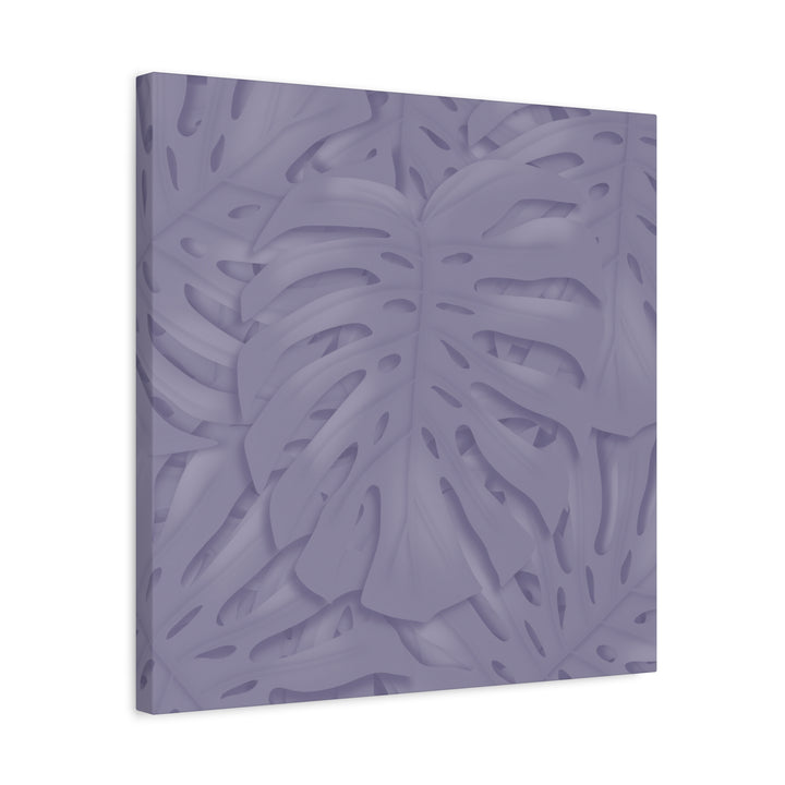 Violet Monstera Canvas Print Stretched Matte Wall Art for Bedroom and Living Room Decor