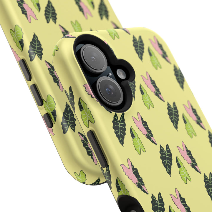 Alocasia Pattern Phone Case – Dual Layer Protective Cover