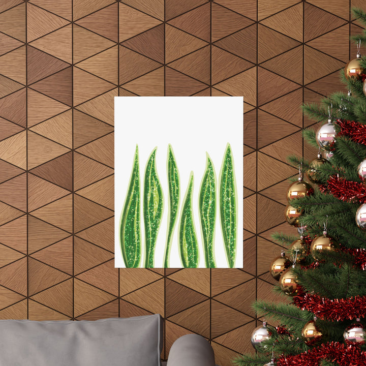 Snake Plant Print The Potted Pixel Large Botanical Poster Matte Finish Unframed Wall Art
