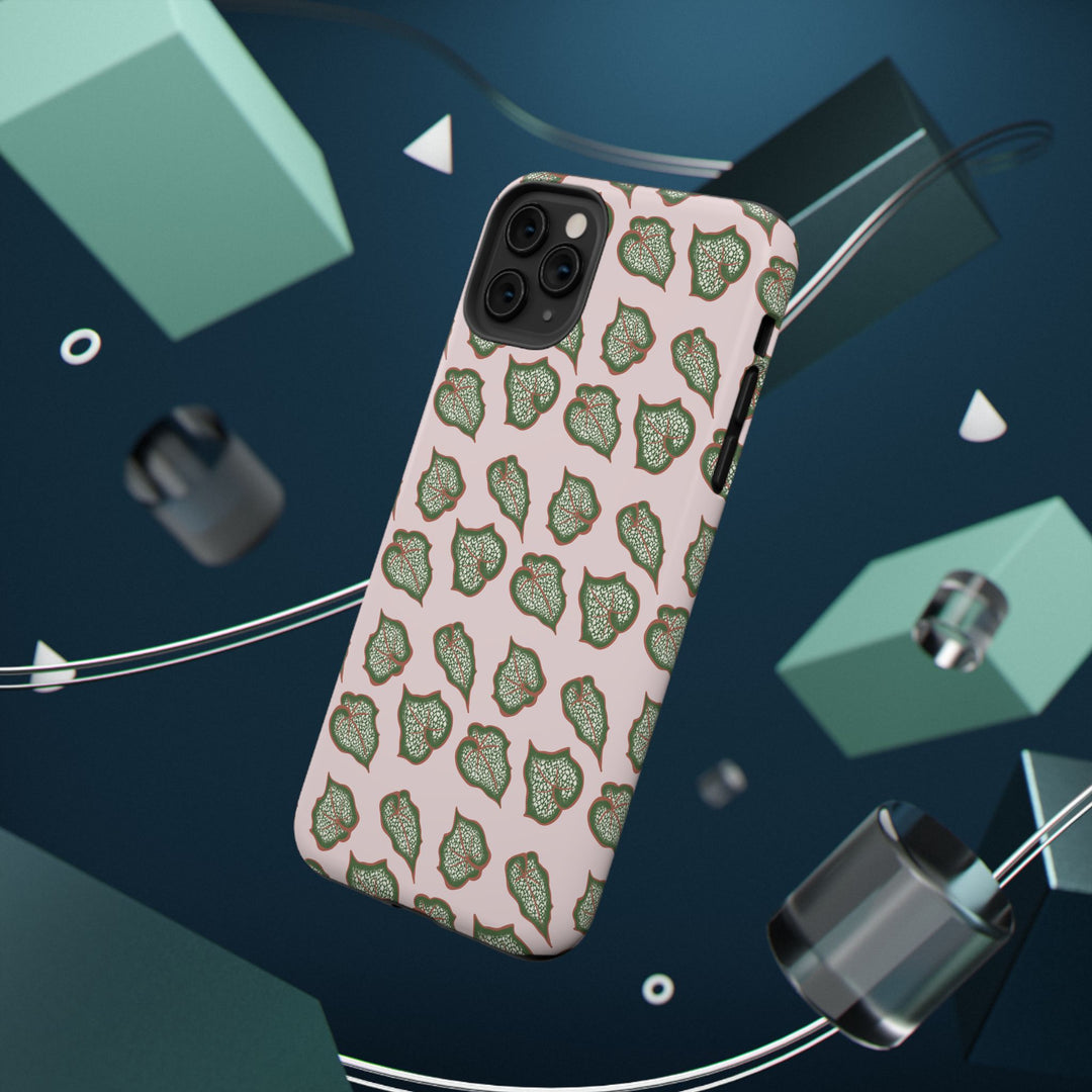Begonia Pattern Phone Case – Dual Layer Protective Cover