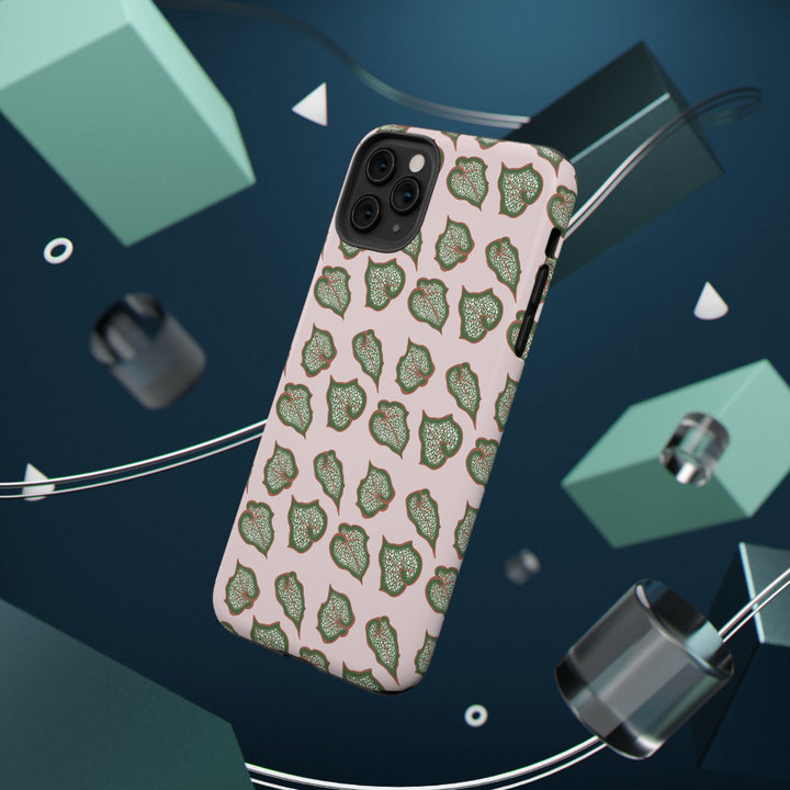 Begonia Pattern Phone Case – Dual Layer Protective Cover