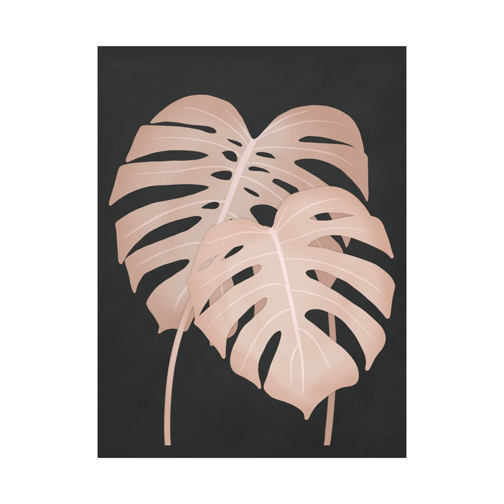 Pink Monstera Canvas Print – Botanical Wall Art