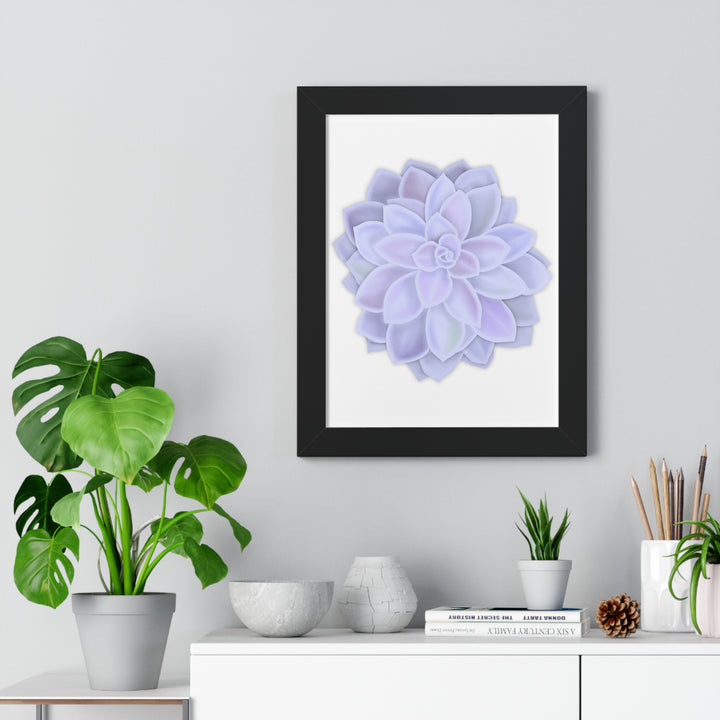 Graptopetalum Murasaki Succulent Framed Print – Botanical Wall Art - The Potted Pixel