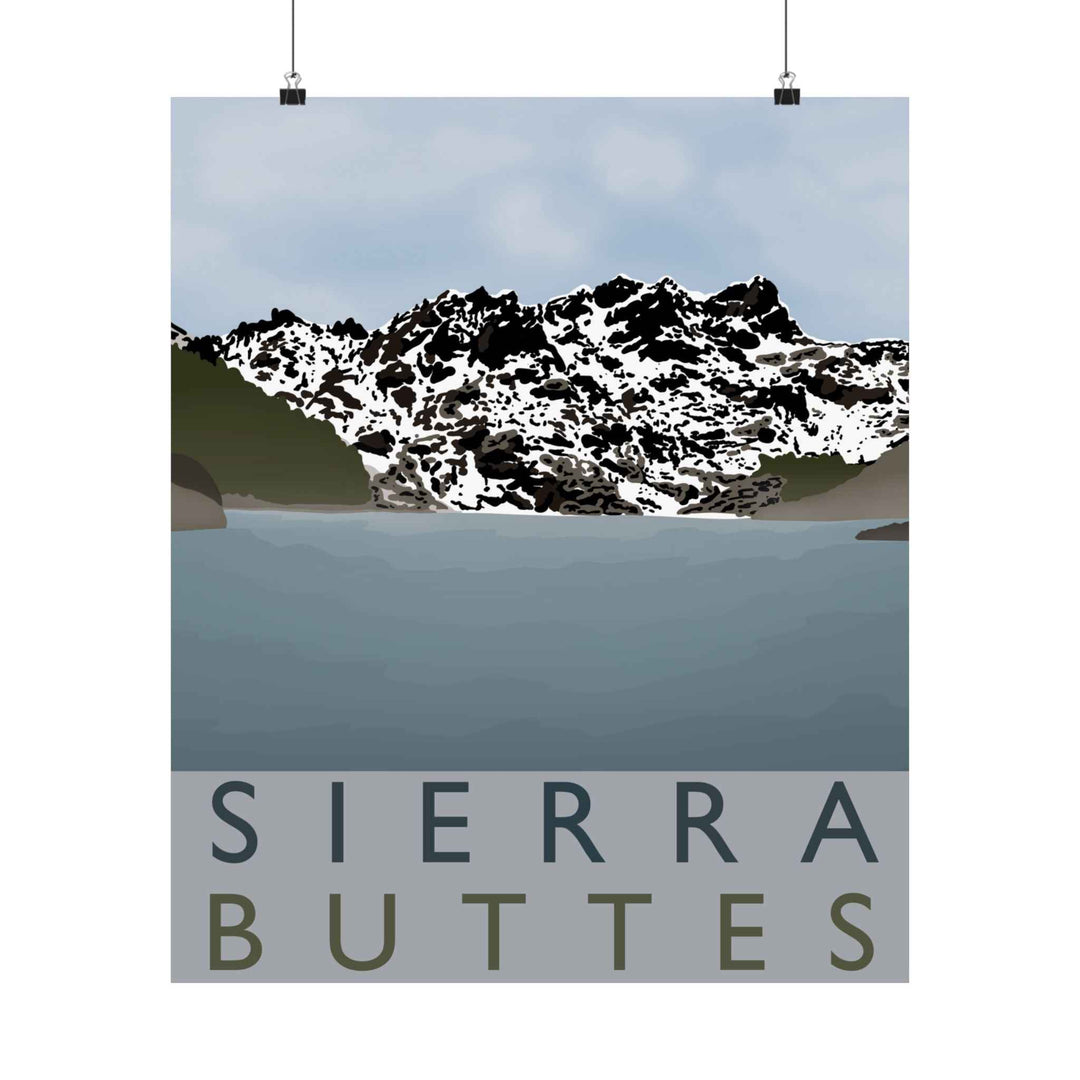 Sierra Buttes Minimalist Print