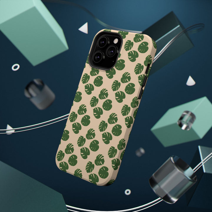 Monstera Pattern Phone Case – Dual Layer Protective Cover