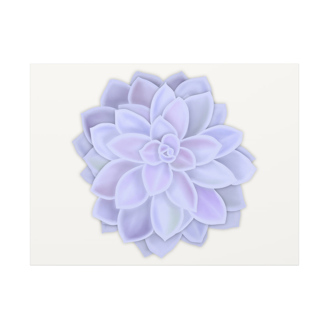 Succulent Canvas Art Pastel Rosette Canvas Durable Cotton Print Botanical Wall Art