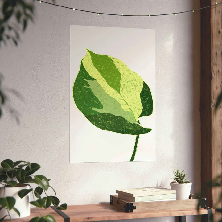 Pothos Wall Art – Botanical Poster on Museum Grade Paper | Indoor Plant Print Unframed - The Potted Pixel