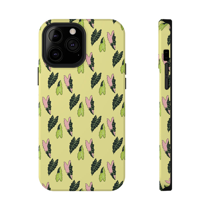 Alocasia Pattern Phone Case – Dual Layer Protective Cover