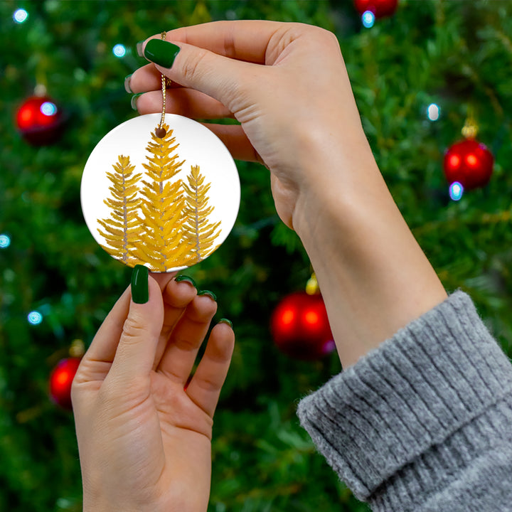 Western Larch Ceramic Ornament