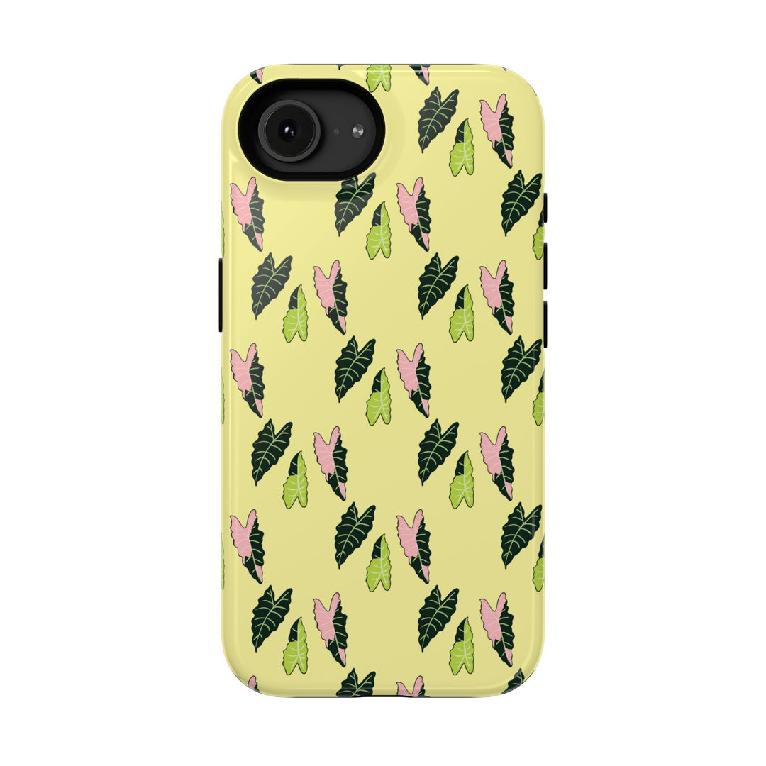 Alocasia Pattern Phone Case – Dual Layer Protective Cover