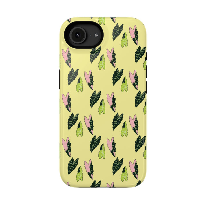 Alocasia Pattern Phone Case – Dual Layer Protective Cover