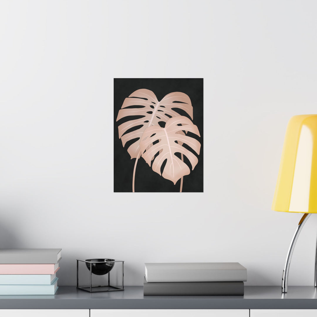Pink Monstera Botanical Print – Unframed Wall Art