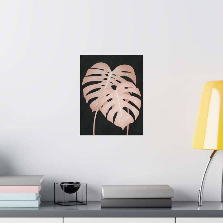 Pink Monstera Botanical Print – Unframed Wall Art