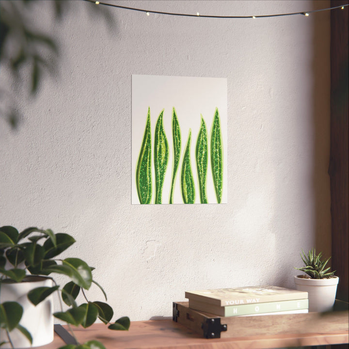 Snake Plant Print The Potted Pixel Large Botanical Poster Matte Finish Unframed Wall Art