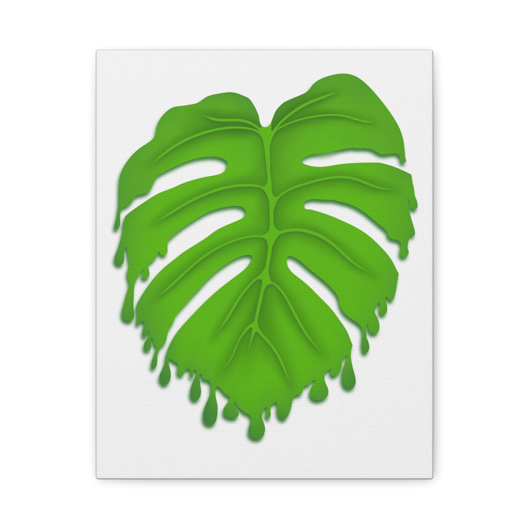 Melting Monstera Canvas Wall Art Large Botanical Print On Premium Cotton With Matte Finish For Indoor Decor