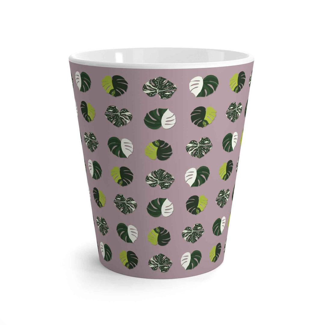 Variegated Monstera Pattern Ceramic Mug 12 oz