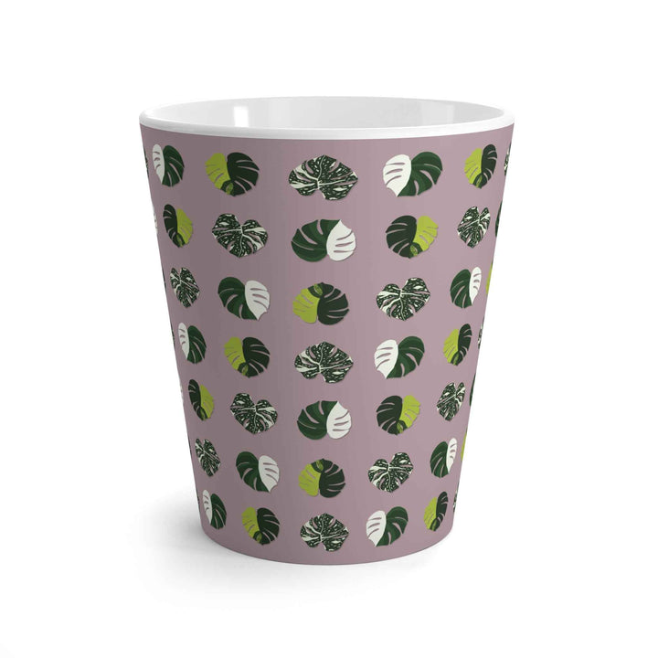 Variegated Monstera Pattern Ceramic Mug 12 oz