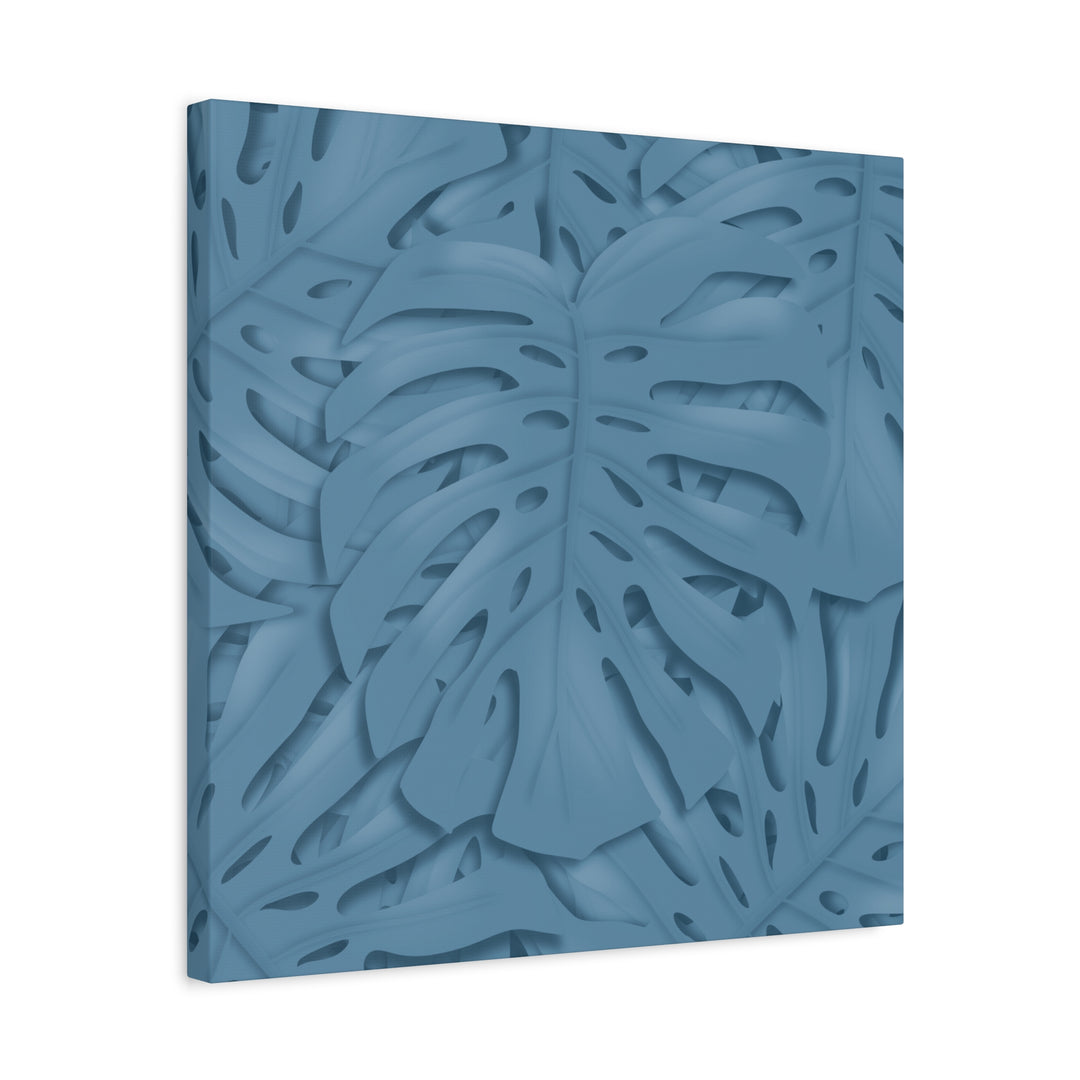 Monstera Canvas Art Blue Monstera Print With Durable Matte Finish For Modern Indoor Wall Decor