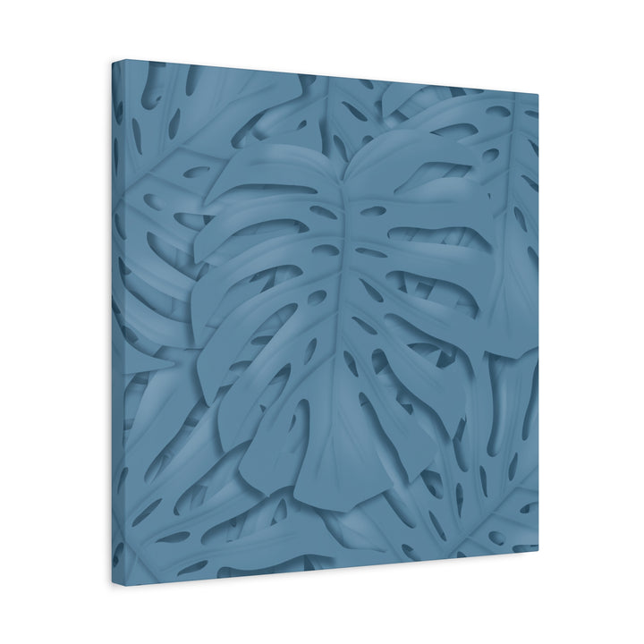 Monstera Canvas Art Blue Monstera Print With Durable Matte Finish For Modern Indoor Wall Decor