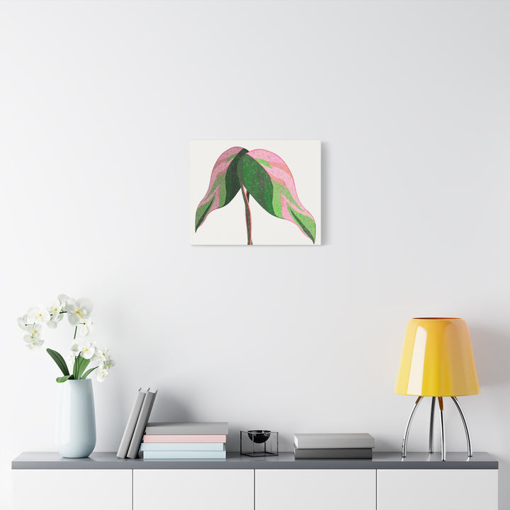 Pink Princess Philodendron Canvas Print Botanical Wall Art For Indoor Decor Modern Living Room Poster