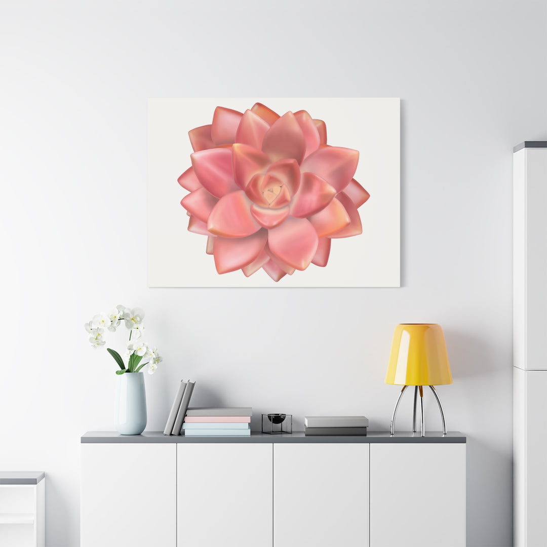 Succulent Canvas Art California Sunset Rosette Botanical Wall Art Print The Potted Pixel