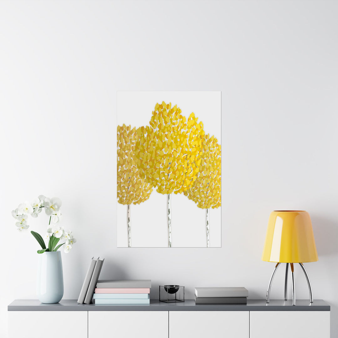 Fall Aspen Print – Unframed Wall Art