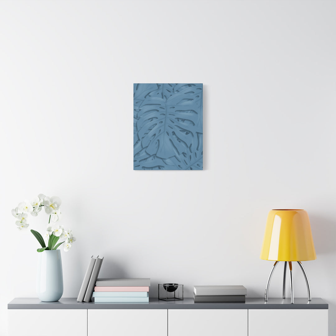 Monstera Canvas Art Blue Monstera Print With Durable Matte Finish For Modern Indoor Wall Decor