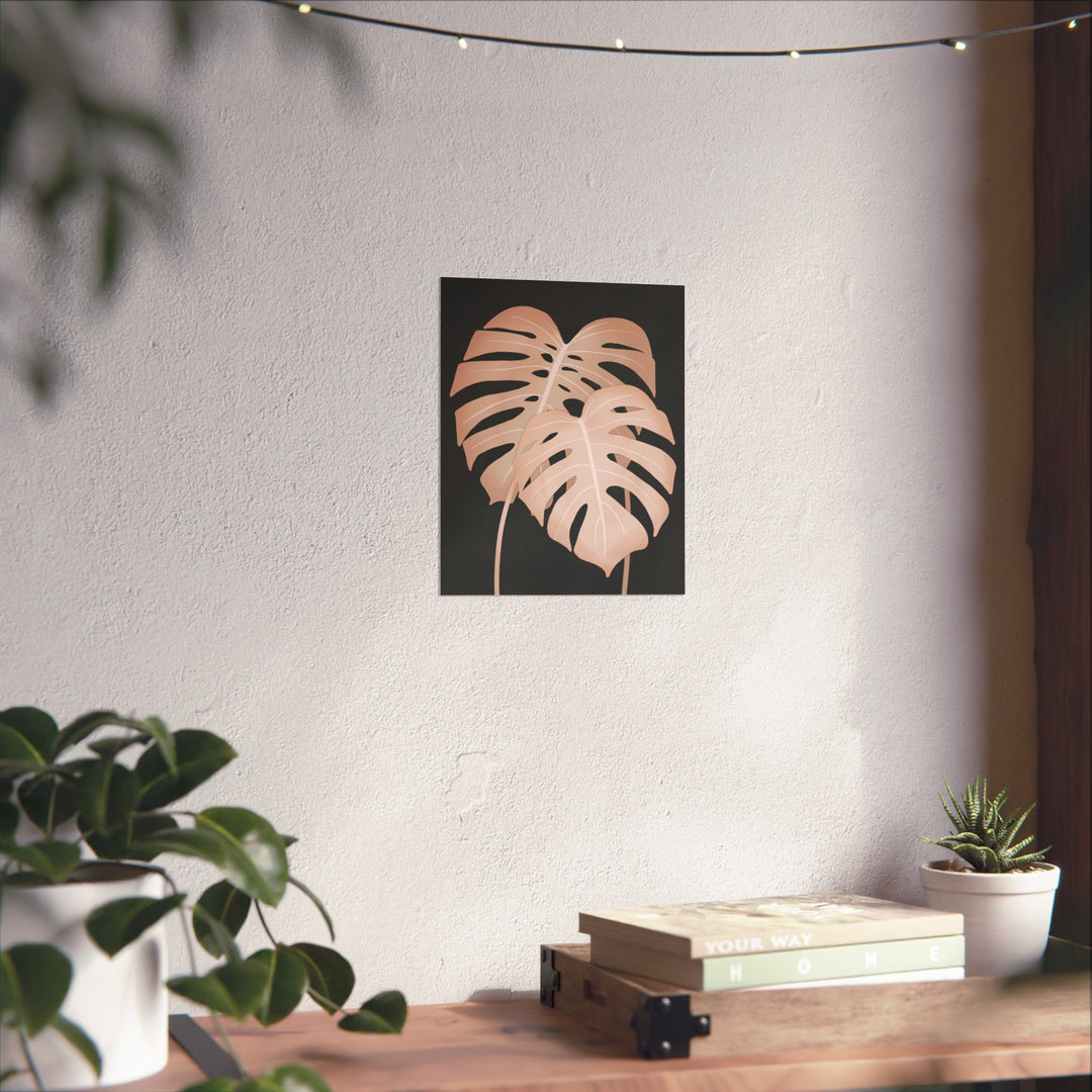Pink Monstera Botanical Print – Unframed Wall Art