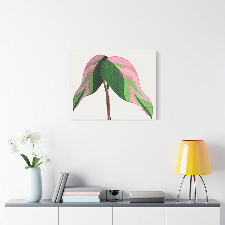 Pink Princess Philodendron Canvas Print Botanical Wall Art For Indoor Decor Modern Living Room Poster