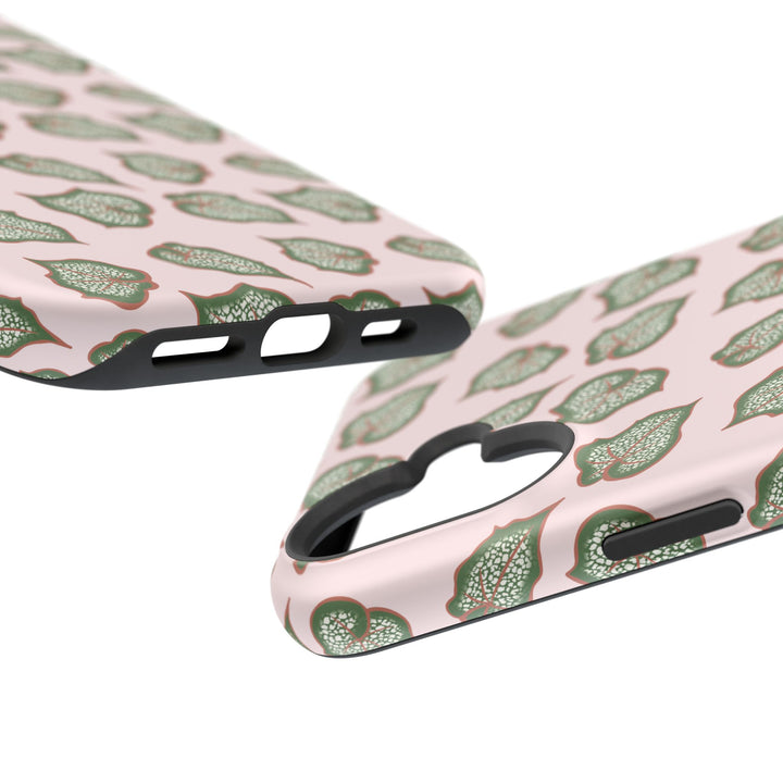 Begonia Pattern Phone Case – Dual Layer Protective Cover