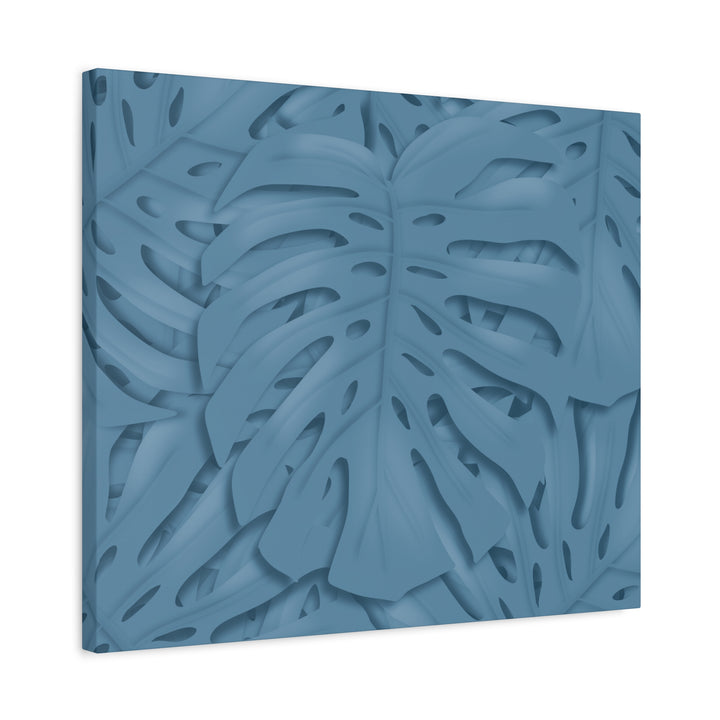 Monstera Canvas Art Blue Monstera Print With Durable Matte Finish For Modern Indoor Wall Decor