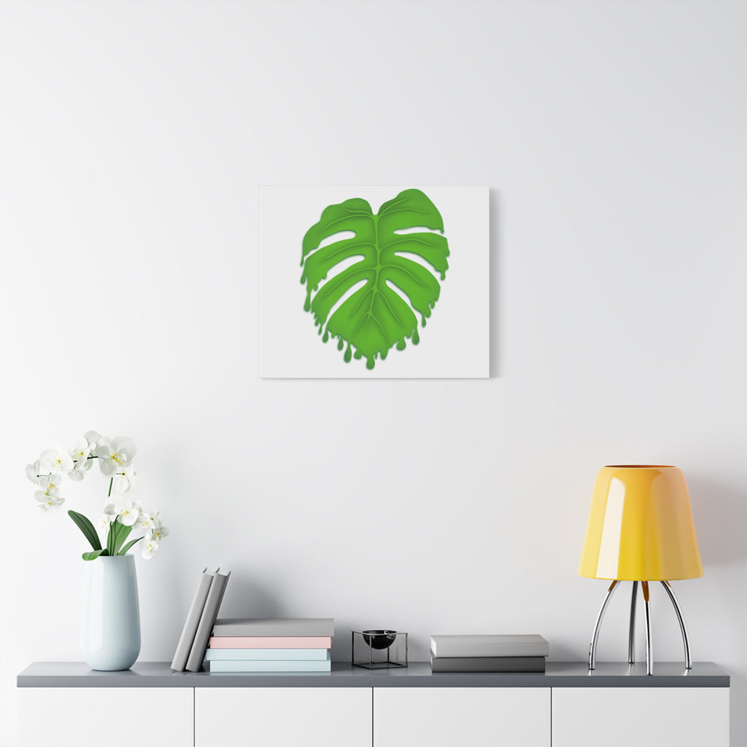 Melting Monstera Canvas Wall Art Large Botanical Print On Premium Cotton With Matte Finish For Indoor Decor